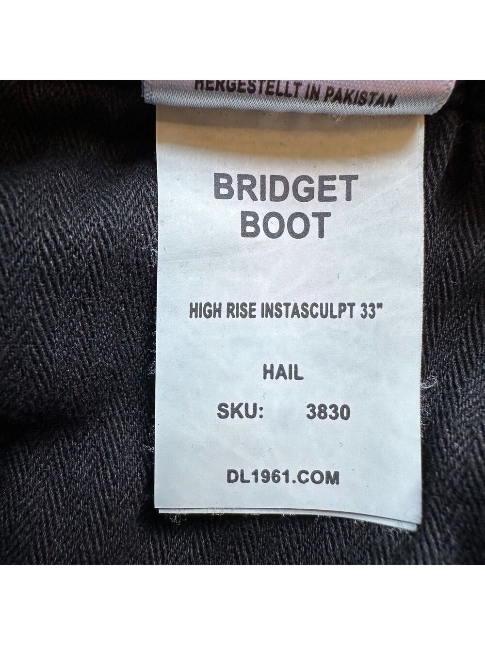 DL1961 Bridget Boot Cut High Rise Instasculpt Jeans Size W 30 L 33 Black Stretch - Picture 7 of 11